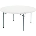 National Public Seating Interion® 60" Round Plastic Folding Table, White INT-BT60R-21